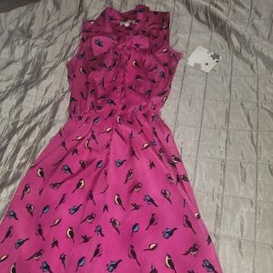 Dress by Accidentally in Love, Fuschia/Black, size small